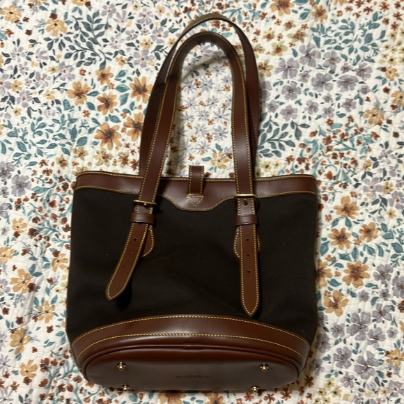 Brown Leather and Brown Tote Bag. NWOT - Picture 6 of 8